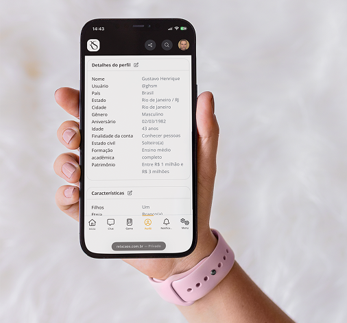 Perfis no Relação S: Encontros e Namoro — encontre pessoas alinhadas